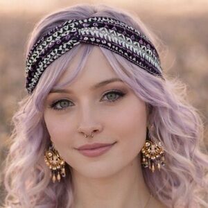 NWOT Pack of 2 Colorful Patterned Headbands